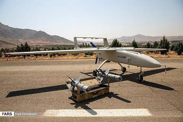 Muhajir 6, uno de los tipos de drones presuntamente entregados a Sudán. 
