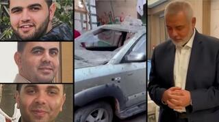 Los hijos de Haniyeh eliminados por las FDI; El lugar del ataque; El jefe del buró político de Hamás.