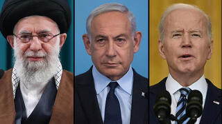 Ali Khamenei, Benjamín Netanyahu y Joe Biden. ¿Se resquebrajará la coalición proisraelí si Israel decide atacar a Irán?